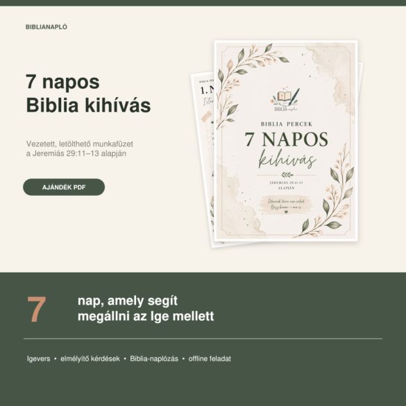 7 napos Biblia kihívás | Ajándék munkafüzet