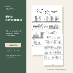   Biblia Könyvespolc – ingyenes, nyomtatható olvasáskövető (A5)