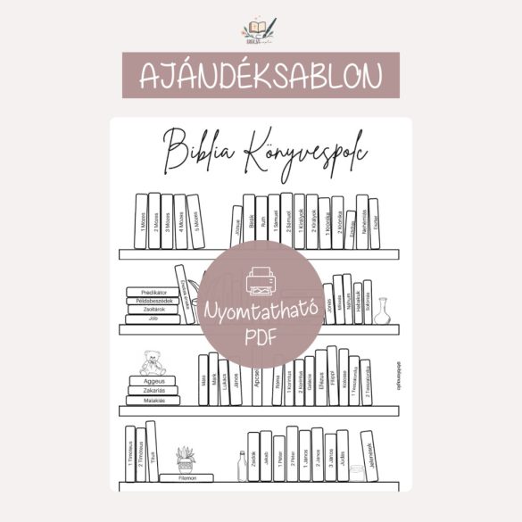 Ingyen letölthető Biblia Könyvespolc sablon – PDF