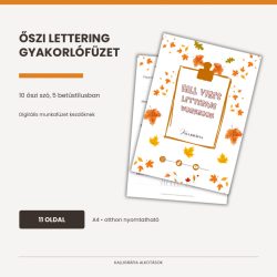 Fall Vibes Lettering gyakorlófüzet – digitális PDF