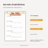 Fall Vibes Lettering gyakorlófüzet – digitális PDF