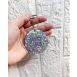 Kerek, plexi kulcstartó 