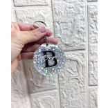 Kerek, plexi kulcstartó 