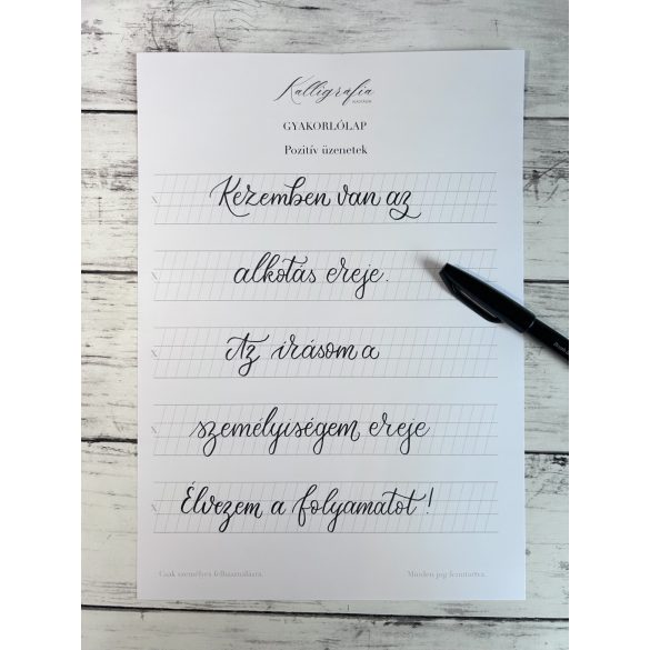 Motivációs Digitális Kalligráfia Munkafüzet