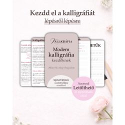   Modern Kalligráfia Kezdőknek- 21 oldalas kisbetűs digitális munkafüzet