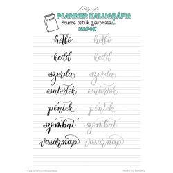 Planner Kalligráfia-Napok (Bounce betűkkel) 