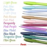 Pentel Touch Sign ecsetfilc készlet, 12 db – másodlagos színek