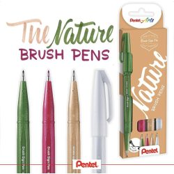 Pentel Touch Sign ecsetfilc, 4 db-os készlet ‘Nature’