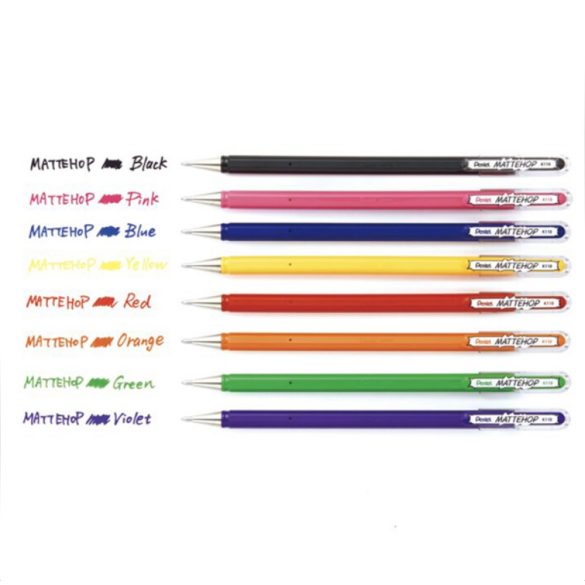 Pentel zselés kupakos rollertoll NEON MATTEHOP